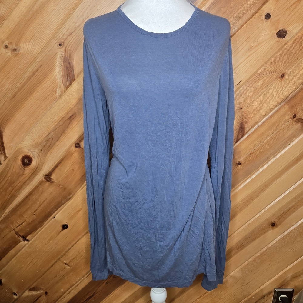 Coolibar UPF 50+ Long Sleeve Size Sm Sun Protection Blue Bamboo‎ Blend Dress